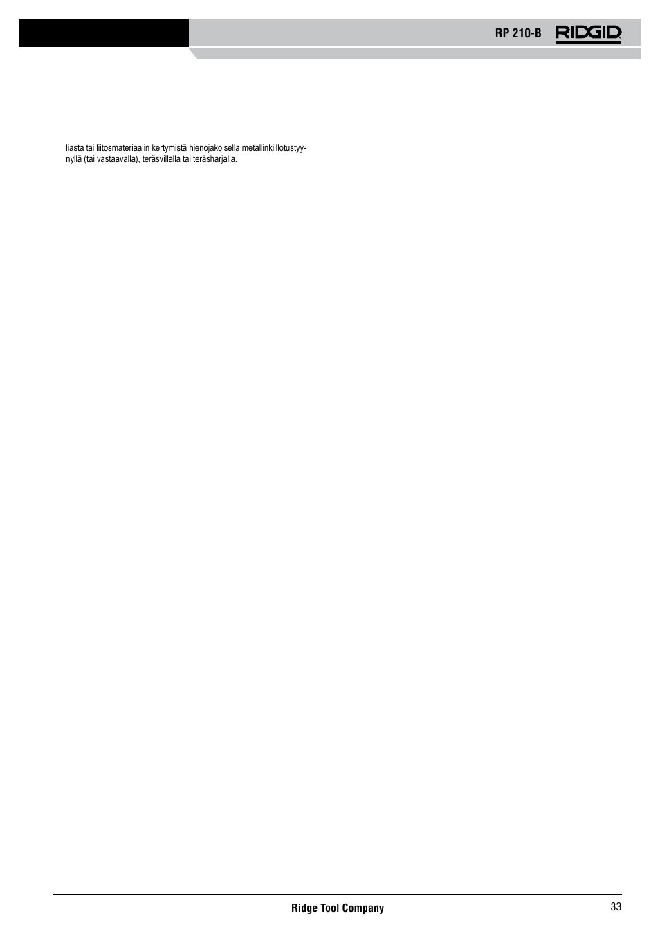 Rp 210-b | RIDGID RP 210-B User Manual | Page 35 / 59