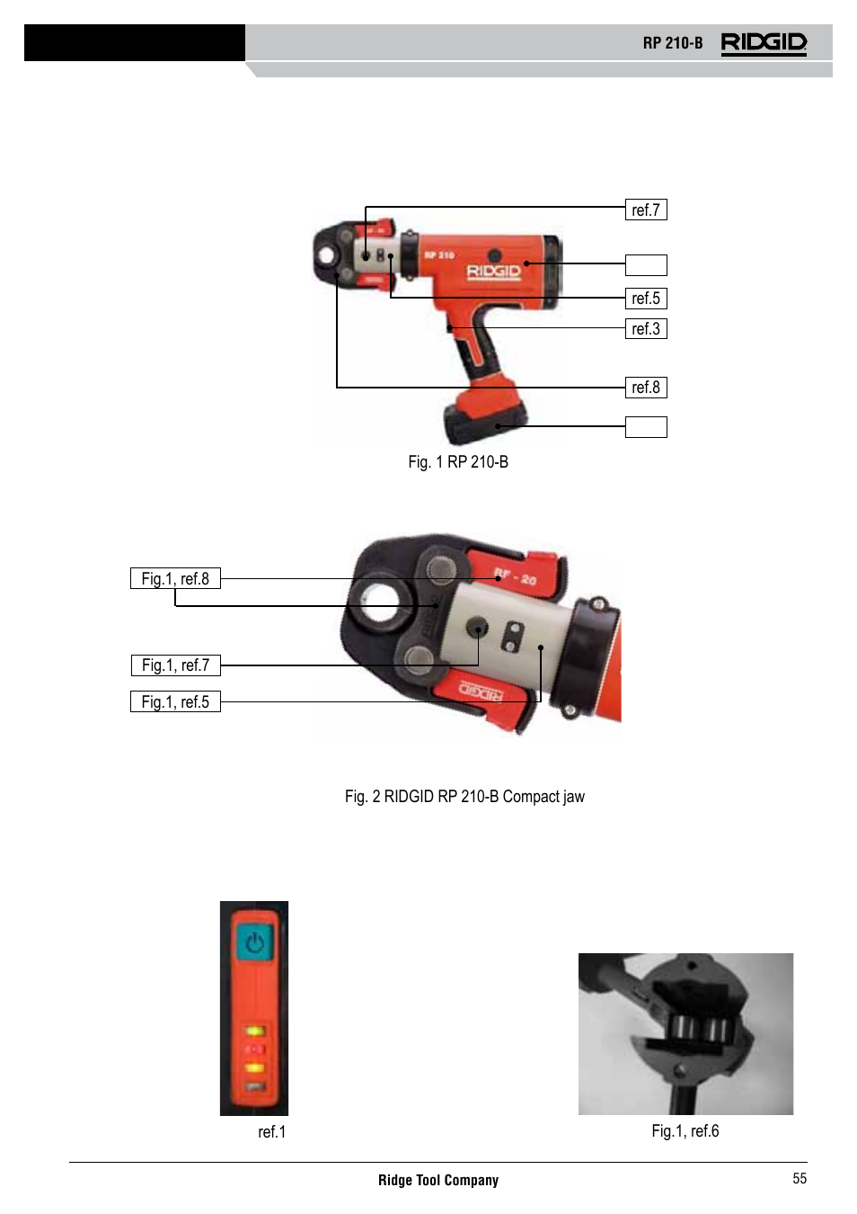 RIDGID RP 210-B User Manual | Page 57 / 59