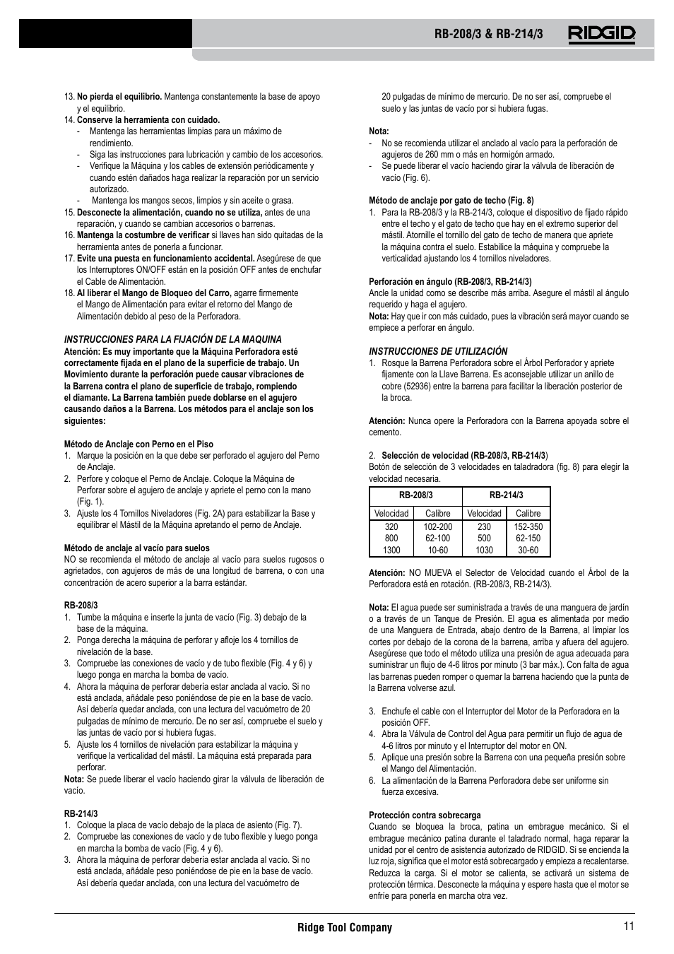 RIDGID RB-214_3 User Manual | Page 13 / 50