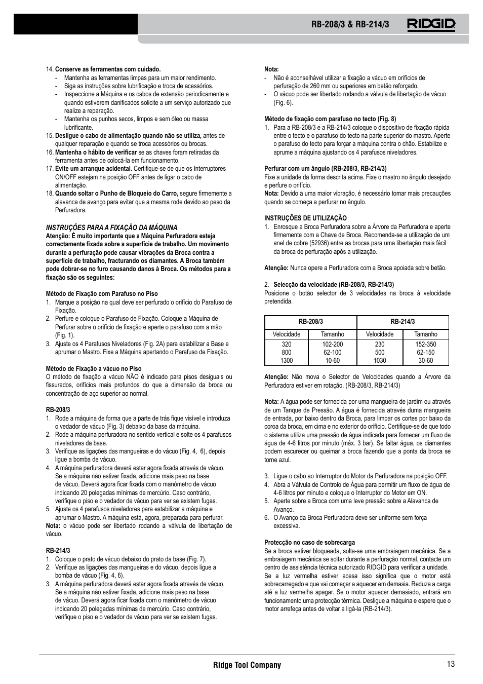 RIDGID RB-214_3 User Manual | Page 15 / 50