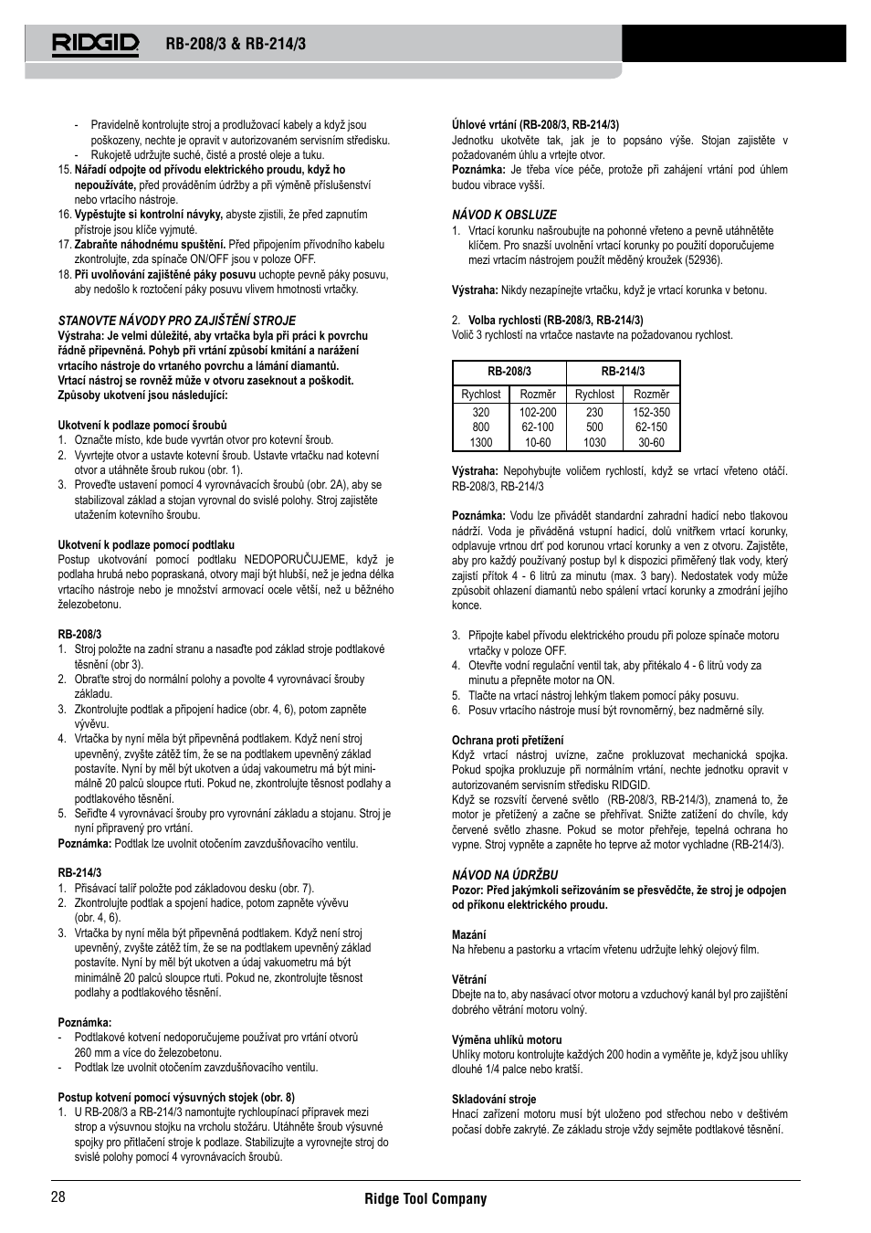 RIDGID RB-214_3 User Manual | Page 30 / 50