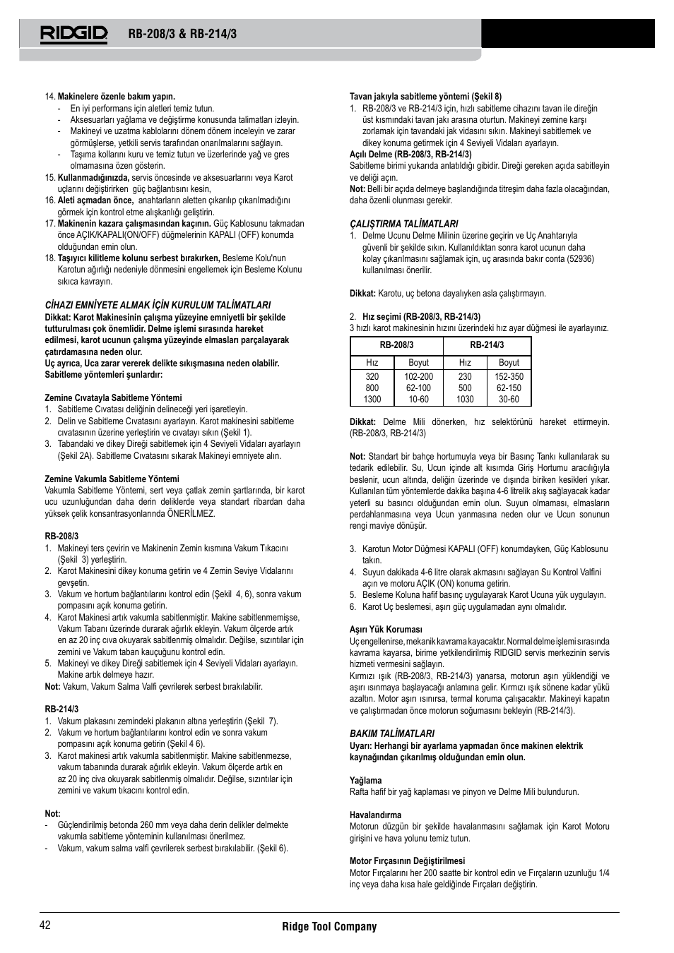 RIDGID RB-214_3 User Manual | Page 44 / 50