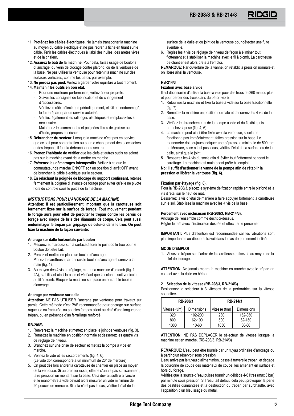 RIDGID RB-214_3 User Manual | Page 7 / 50