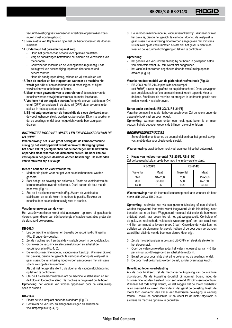 RIDGID RB-214_3 User Manual | Page 9 / 50