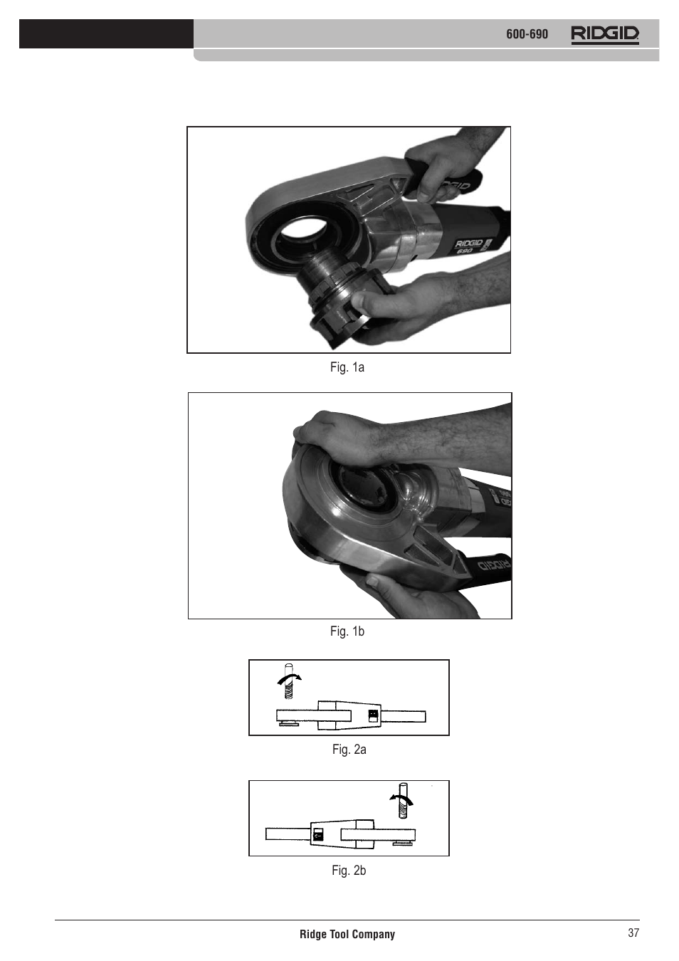 Fig. 1a fig. 1b fig. 2a fig. 2b | RIDGID 690 User Manual | Page 38 / 40