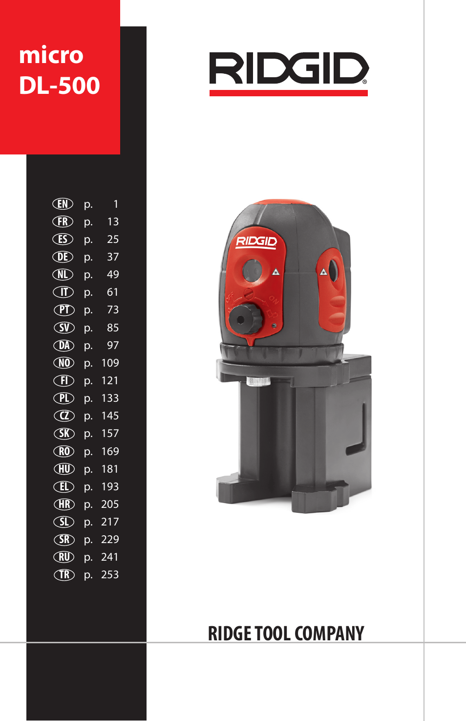 RIDGID micro DL-500 User Manual | 270 pages