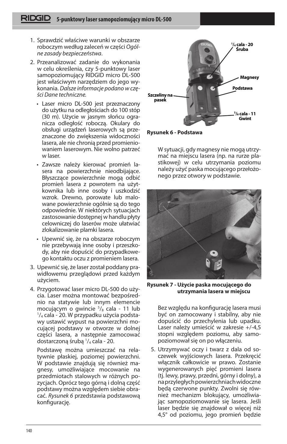 RIDGID micro DL-500 User Manual | Page 142 / 270