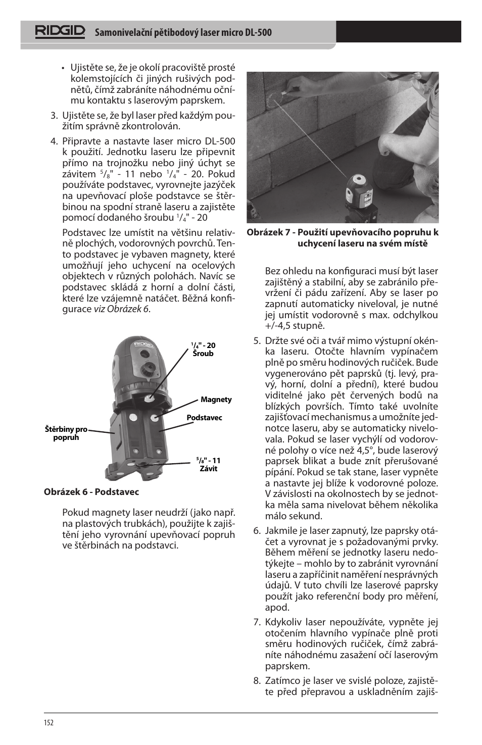 RIDGID micro DL-500 User Manual | Page 154 / 270