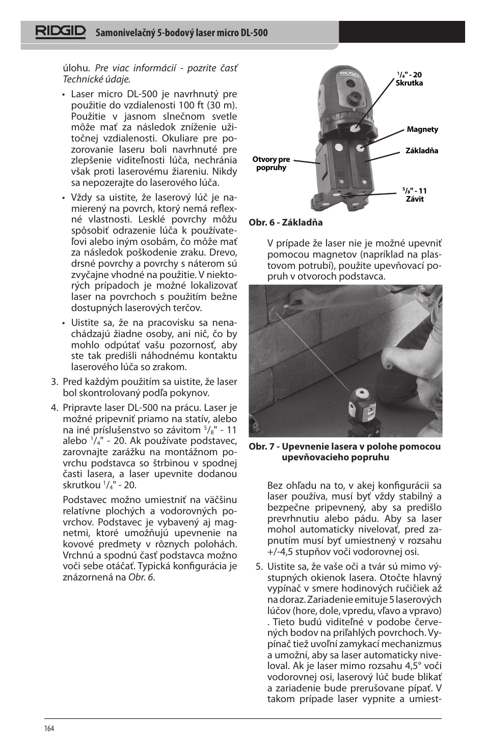 RIDGID micro DL-500 User Manual | Page 166 / 270