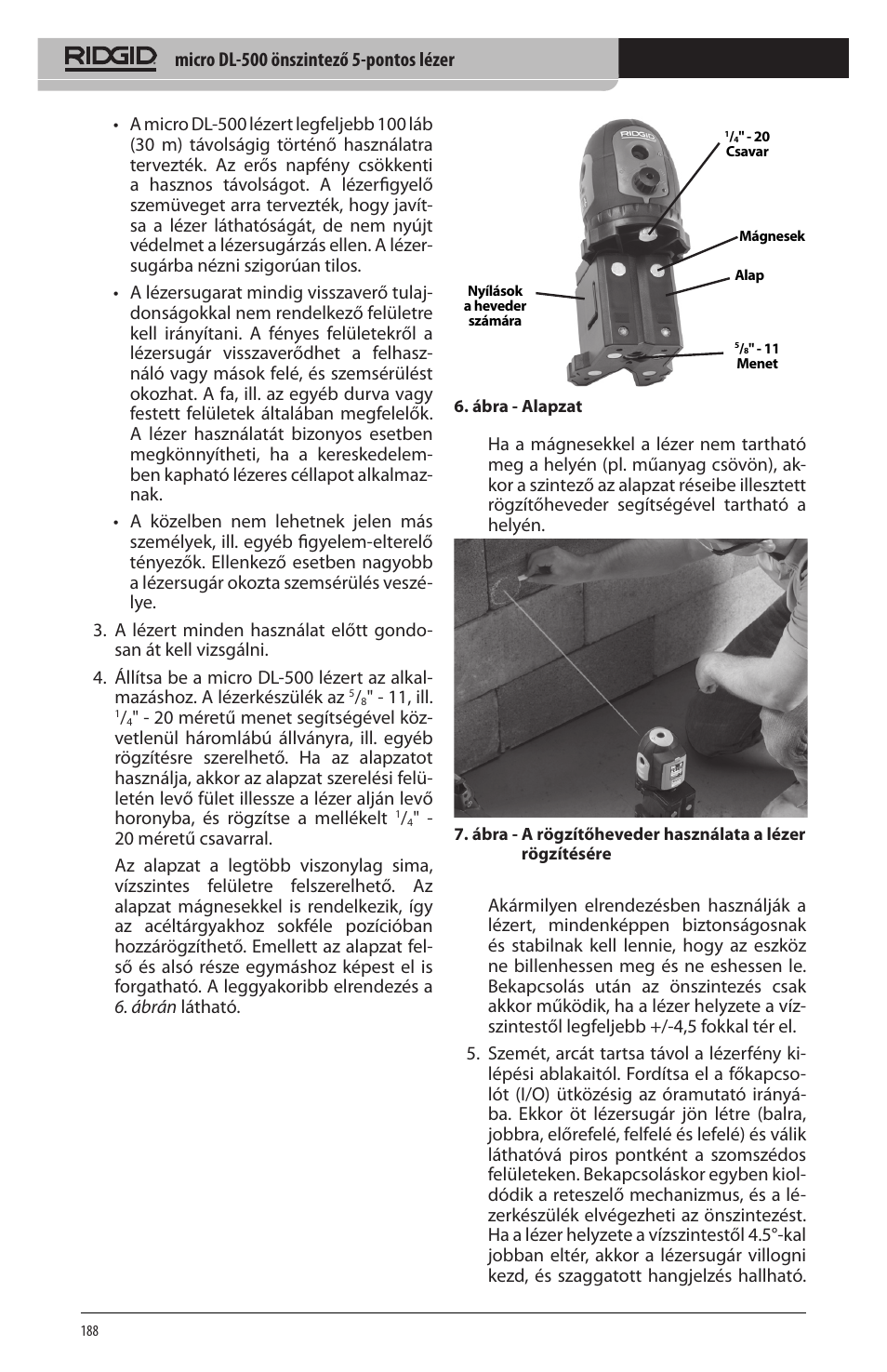 RIDGID micro DL-500 User Manual | Page 190 / 270