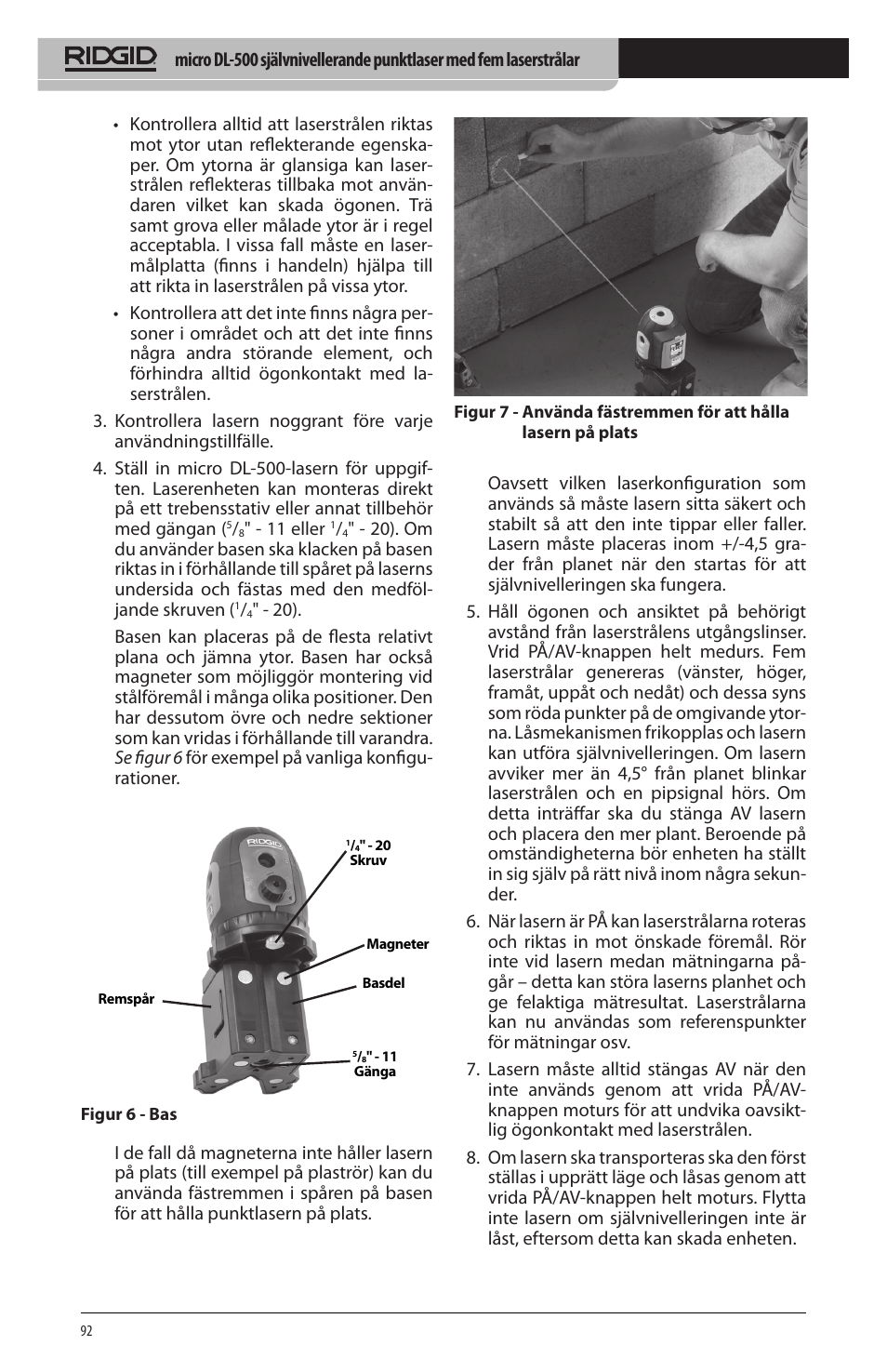 RIDGID micro DL-500 User Manual | Page 94 / 270
