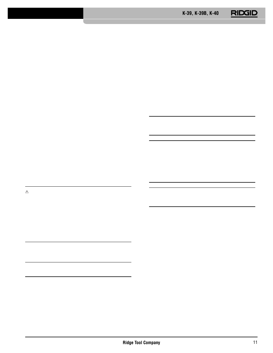 Bedienungsanleitung, K-39 batterie-reiningungsgerät, Bedienelemente | RIDGID K-40 User Manual | Page 12 / 126