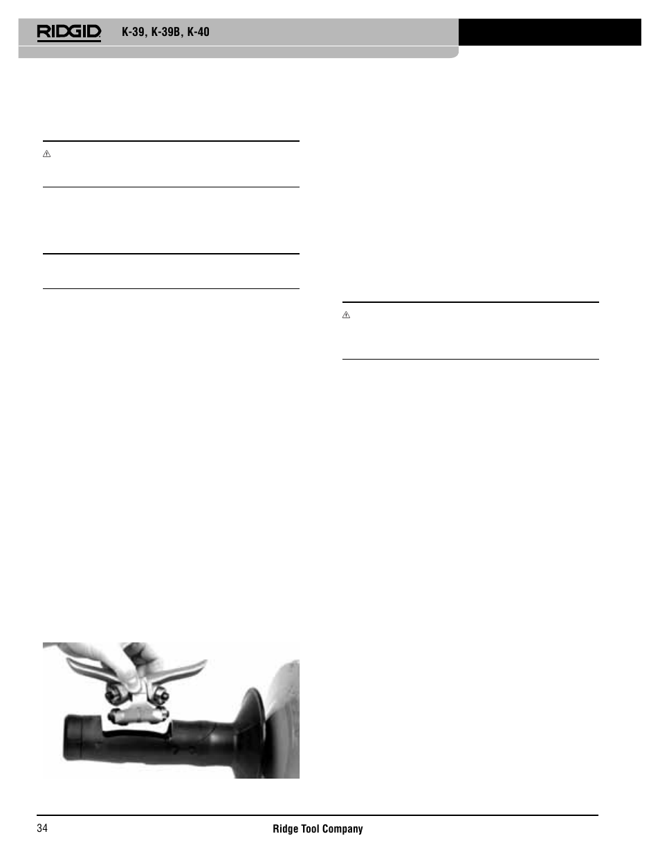 Istruzioni per la manutenzione, Eliminazione della batteria, Accessori | Immagazzinamento della macchina, Autoalimentazione | RIDGID K-40 User Manual | Page 35 / 126