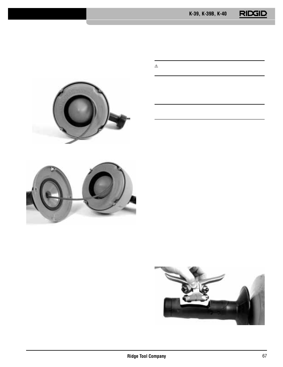 Vedlikeholdsinstruksjoner, Automating | RIDGID K-40 User Manual | Page 68 / 126