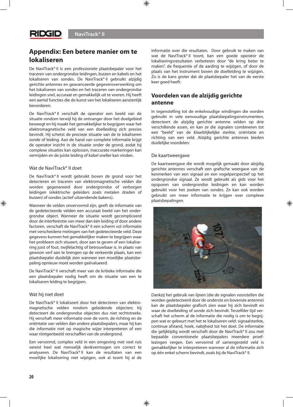 Appendix: een betere manier om te lokaliseren, Voordelen van de alzijdig gerichte antenne | RIDGID NaviTrack II User Manual | Page 106 / 394