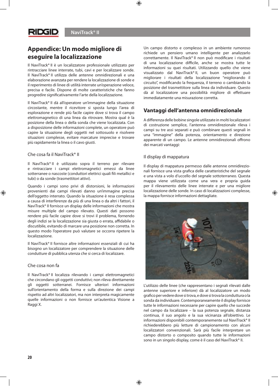 Vantaggi dell’antenna omnidirezionale | RIDGID NaviTrack II User Manual | Page 134 / 394