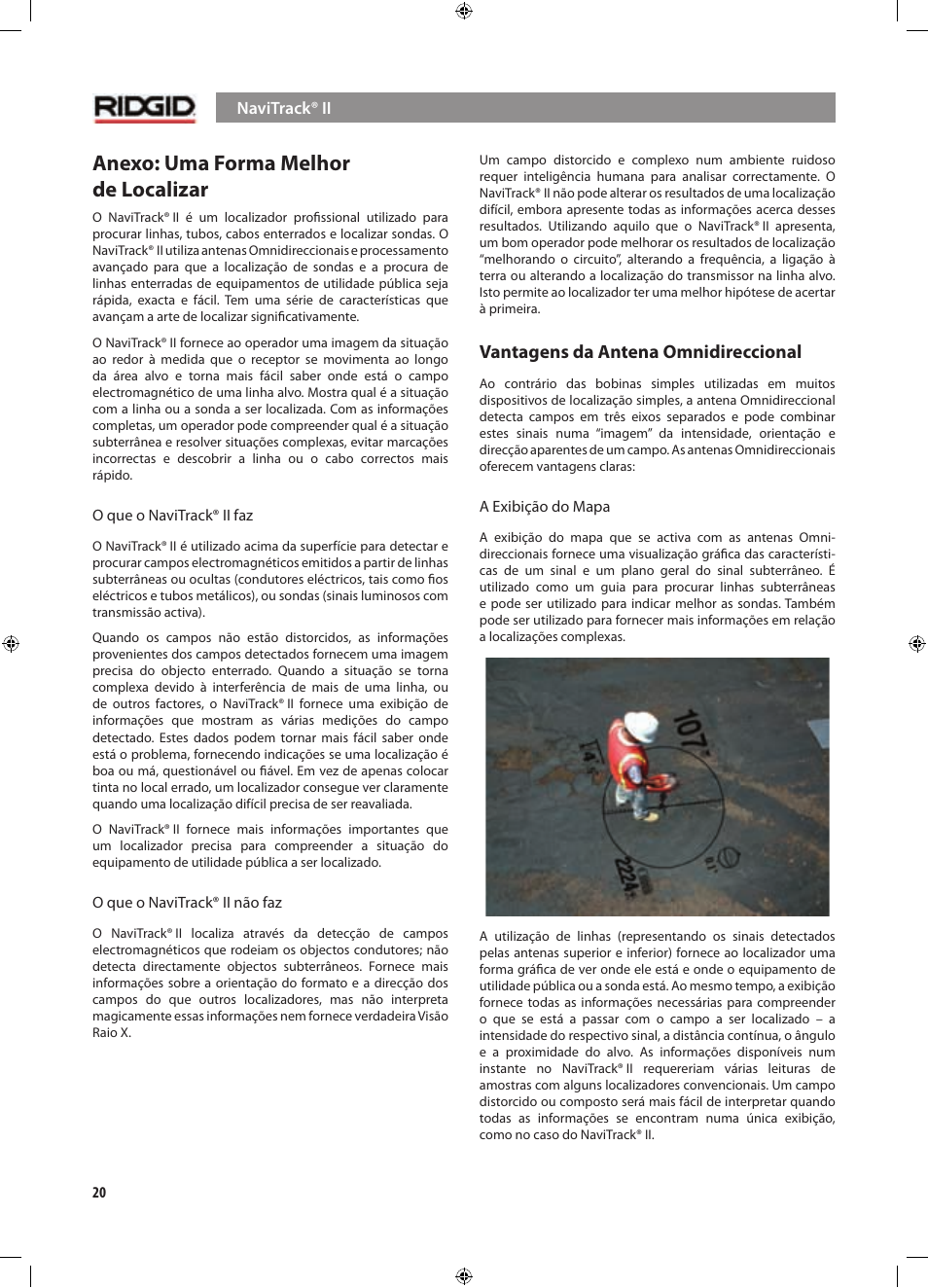 Anexo: uma forma melhor de localizar, Vantagens da antena omnidireccional | RIDGID NaviTrack II User Manual | Page 190 / 394
