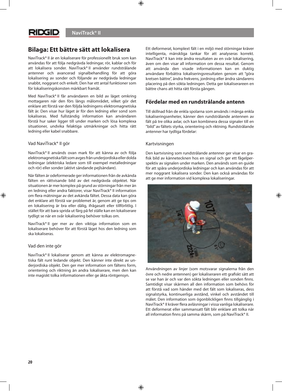 Bilaga: ett bättre sätt att lokalisera, Fördelar med en rundstrålande antenn | RIDGID NaviTrack II User Manual | Page 218 / 394