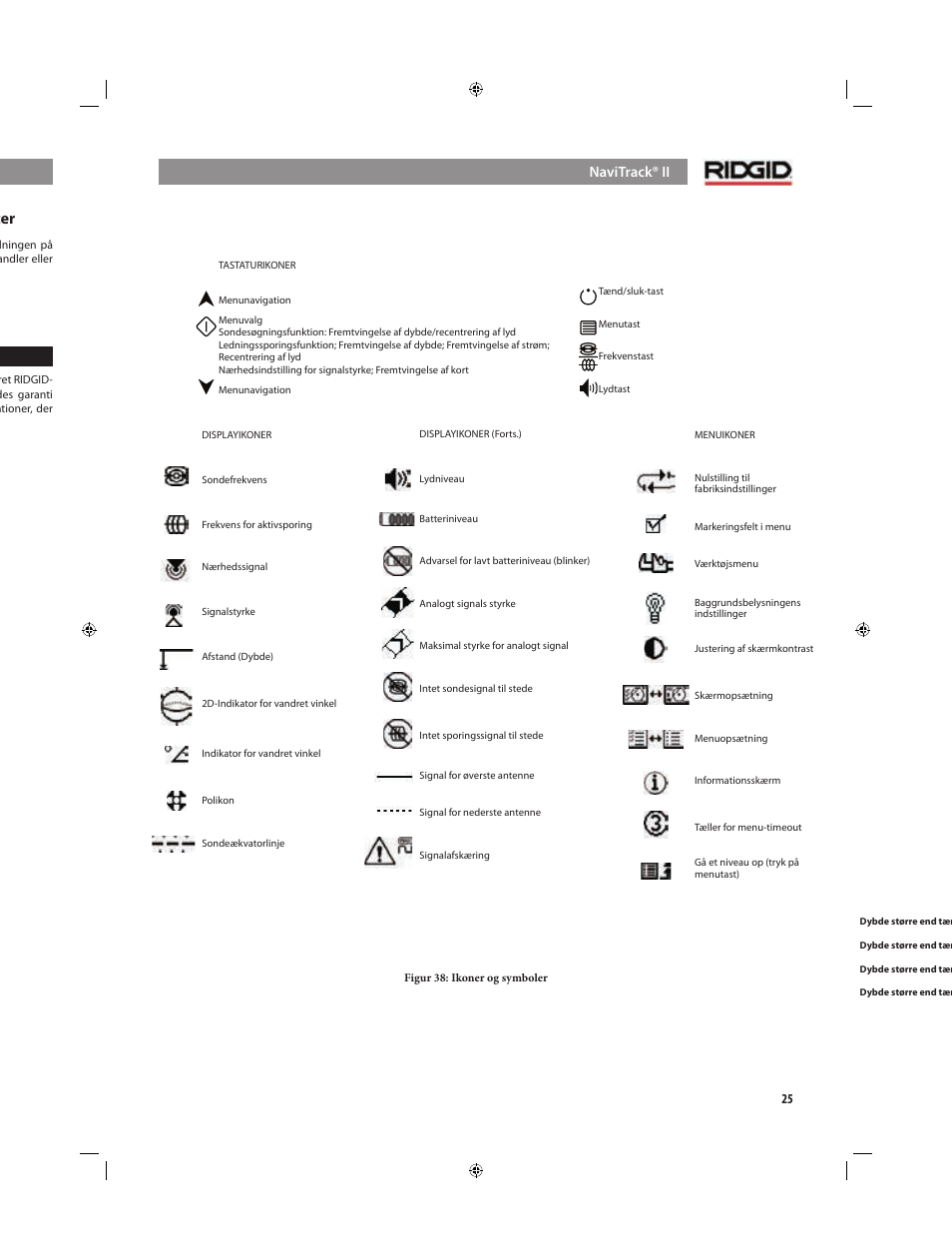 Advarsel, Vedligeholdelse og rengøring, Lokalisering af defekte komponenter | Eftersyn og reparation, Navitrack® ii navitrack® ii | RIDGID NaviTrack II User Manual | Page 251 / 394