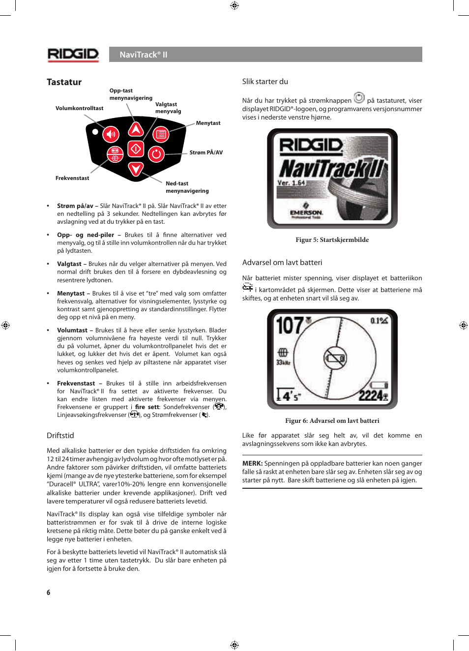 Tastatur | RIDGID NaviTrack II User Manual | Page 260 / 394