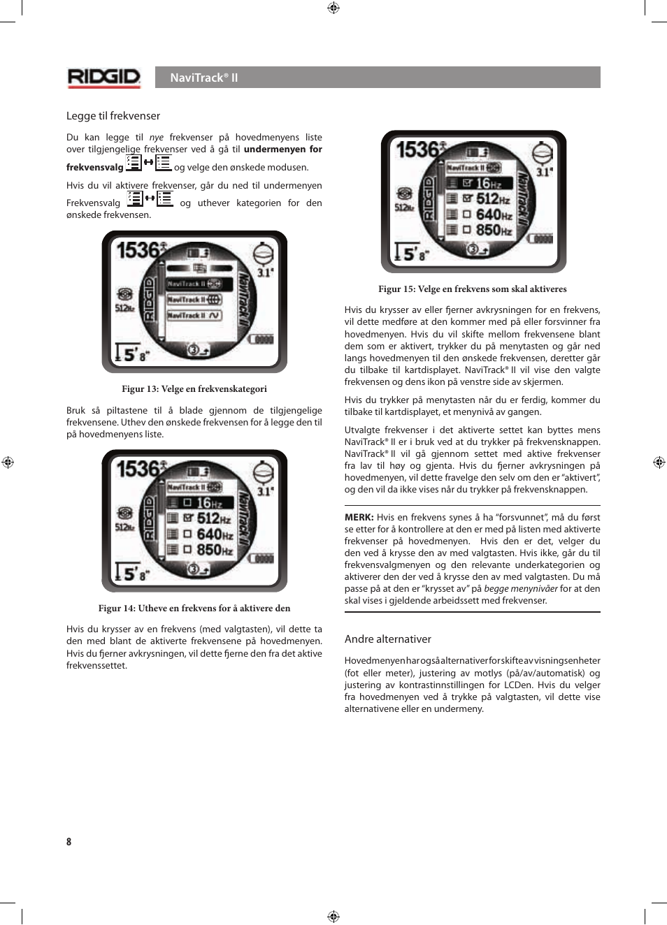 RIDGID NaviTrack II User Manual | Page 262 / 394