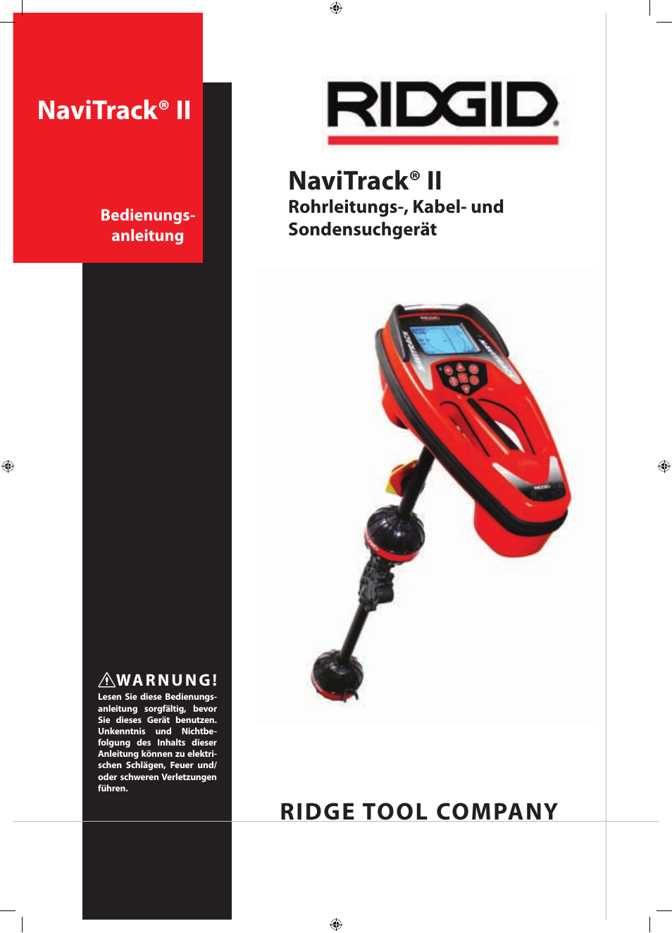 Navitrack® ii, Ridge tool company | RIDGID NaviTrack II User Manual | Page 29 / 394