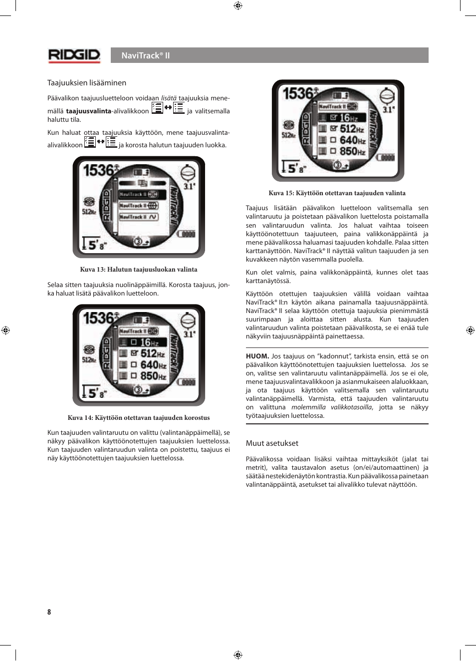 RIDGID NaviTrack II User Manual | Page 290 / 394