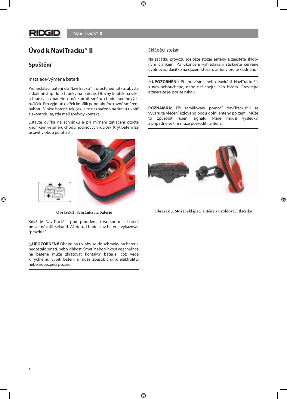 Úvod k navitracku® ii, Spuštění | RIDGID NaviTrack II User Manual | Page 342 / 394