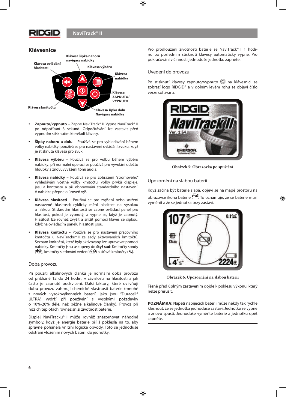 Klávesnice | RIDGID NaviTrack II User Manual | Page 344 / 394