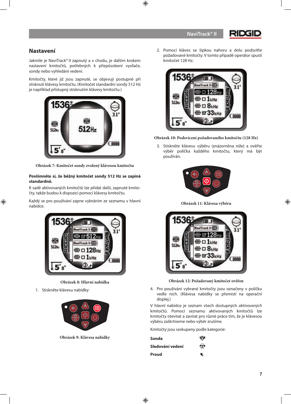 Nastavení | RIDGID NaviTrack II User Manual | Page 345 / 394