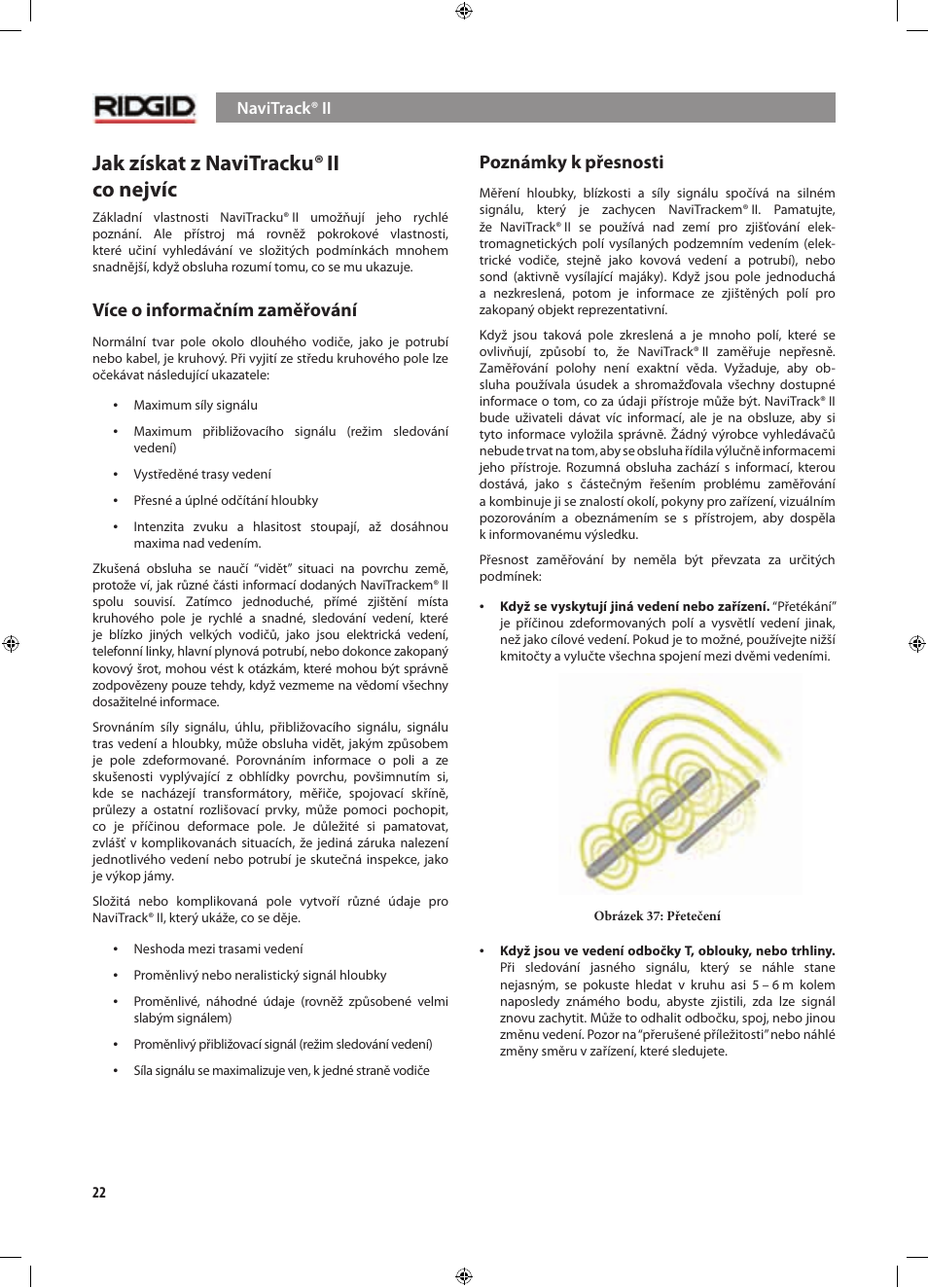 Jak získat z navitracku, Ii co nejvíc | RIDGID NaviTrack II User Manual | Page 360 / 394