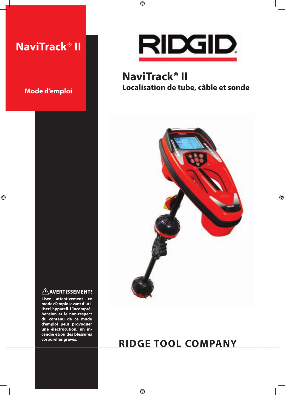 Navitrack® ii, Ridge tool company | RIDGID NaviTrack II User Manual | Page 58 / 394