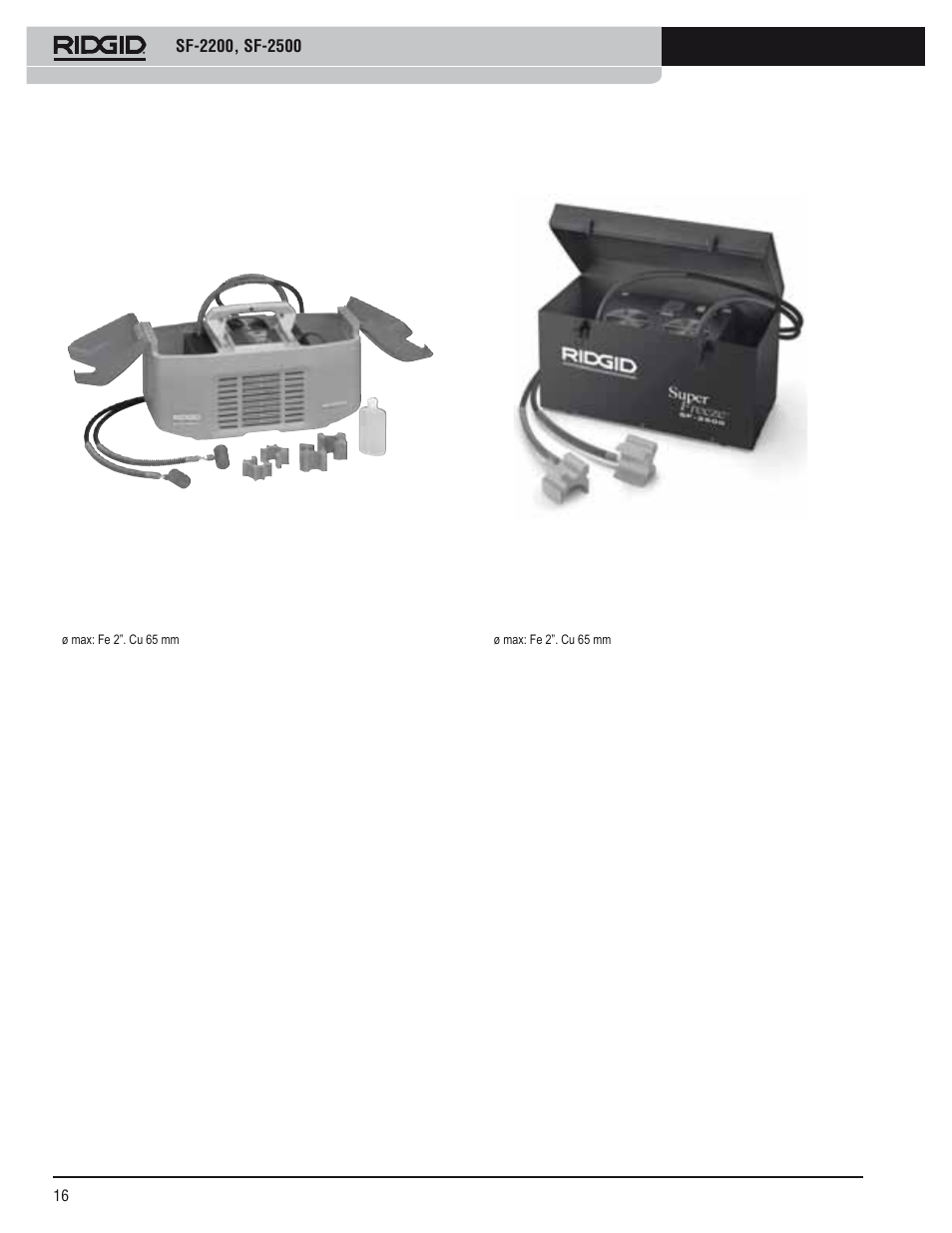 RIDGID SF-2500 User Manual | Page 17 / 75