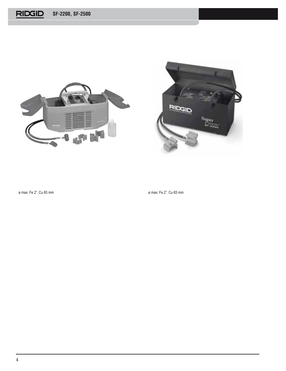 RIDGID SF-2500 User Manual | Page 5 / 75