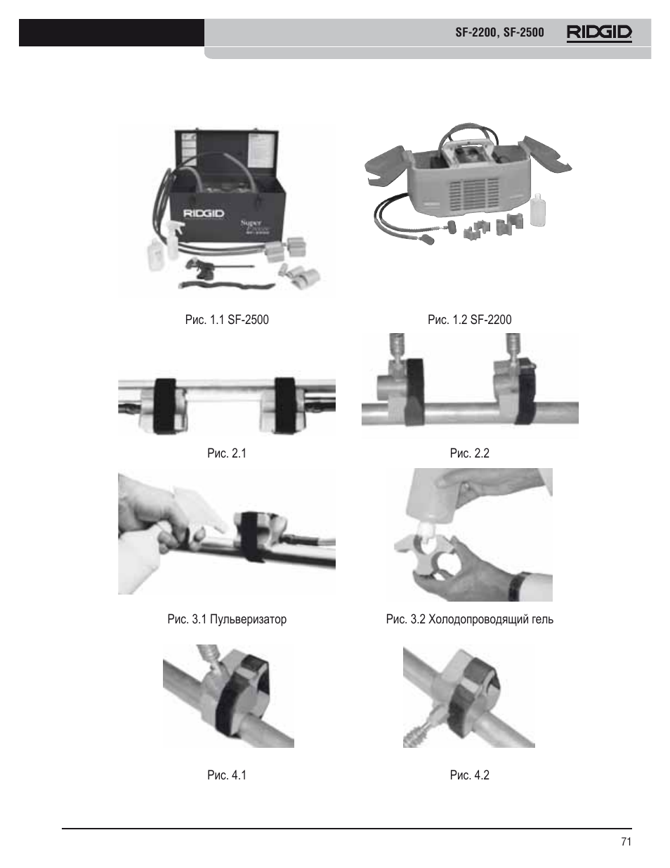 RIDGID SF-2500 User Manual | Page 72 / 75