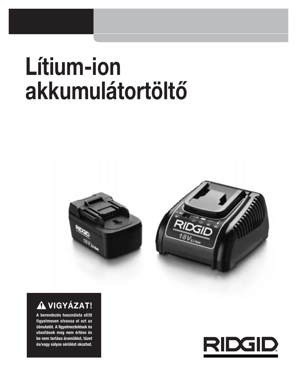 Lítium-ion akkumulátortöltő, Rbc 10 | RIDGID RBC 10 Li-Ion Charger User Manual | Page 151 / 221