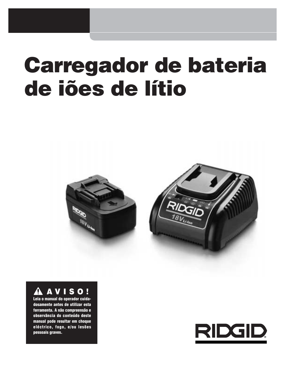 Carregador de bateria de iões de lítio, Rbc 10 | RIDGID RBC 10 Li-Ion Charger User Manual | Page 51 / 221