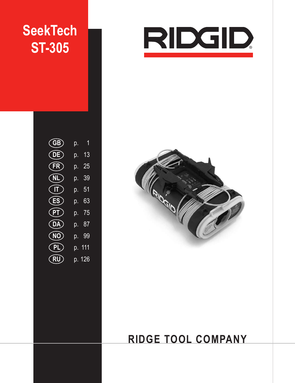 RIDGID SeekTech ST-305 User Manual | 141 pages