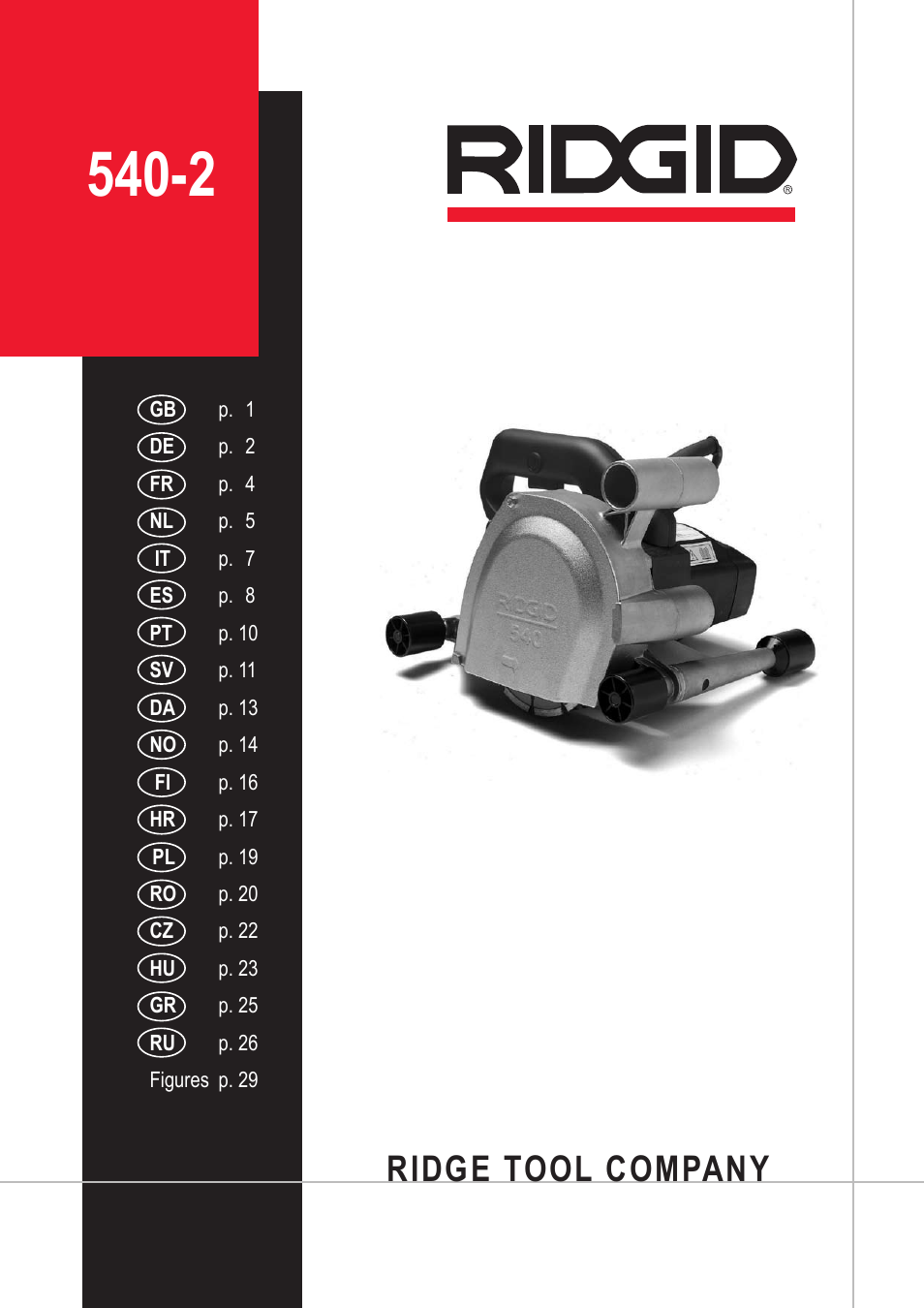 RIDGID 540-2 User Manual | 33 pages