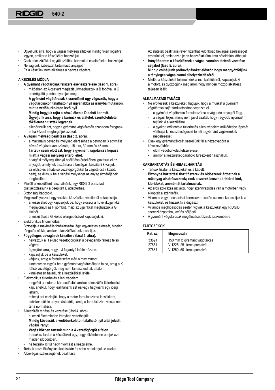 RIDGID 540-2 User Manual | Page 25 / 33