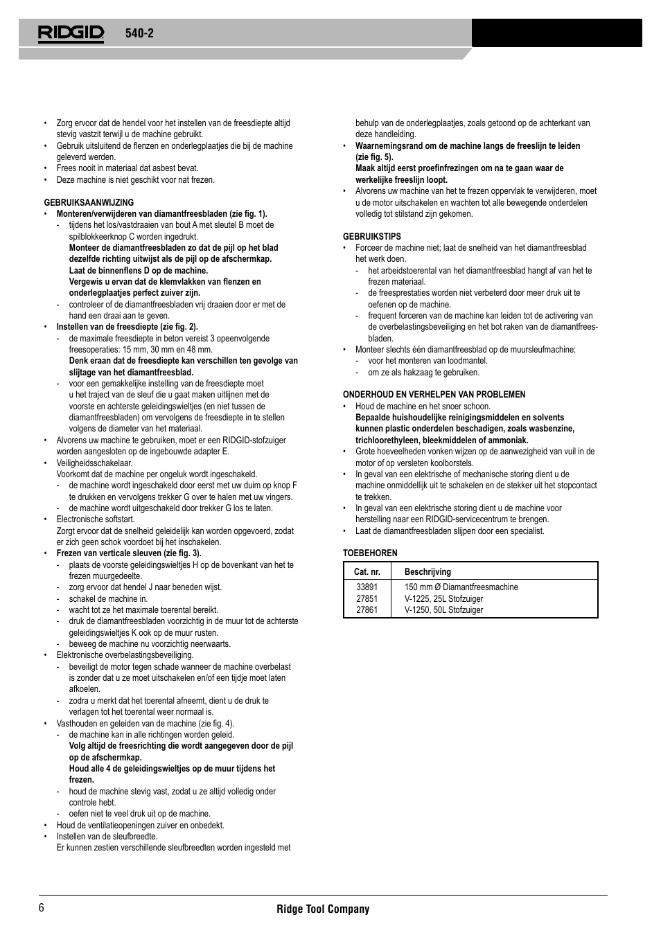 RIDGID 540-2 User Manual | Page 7 / 33
