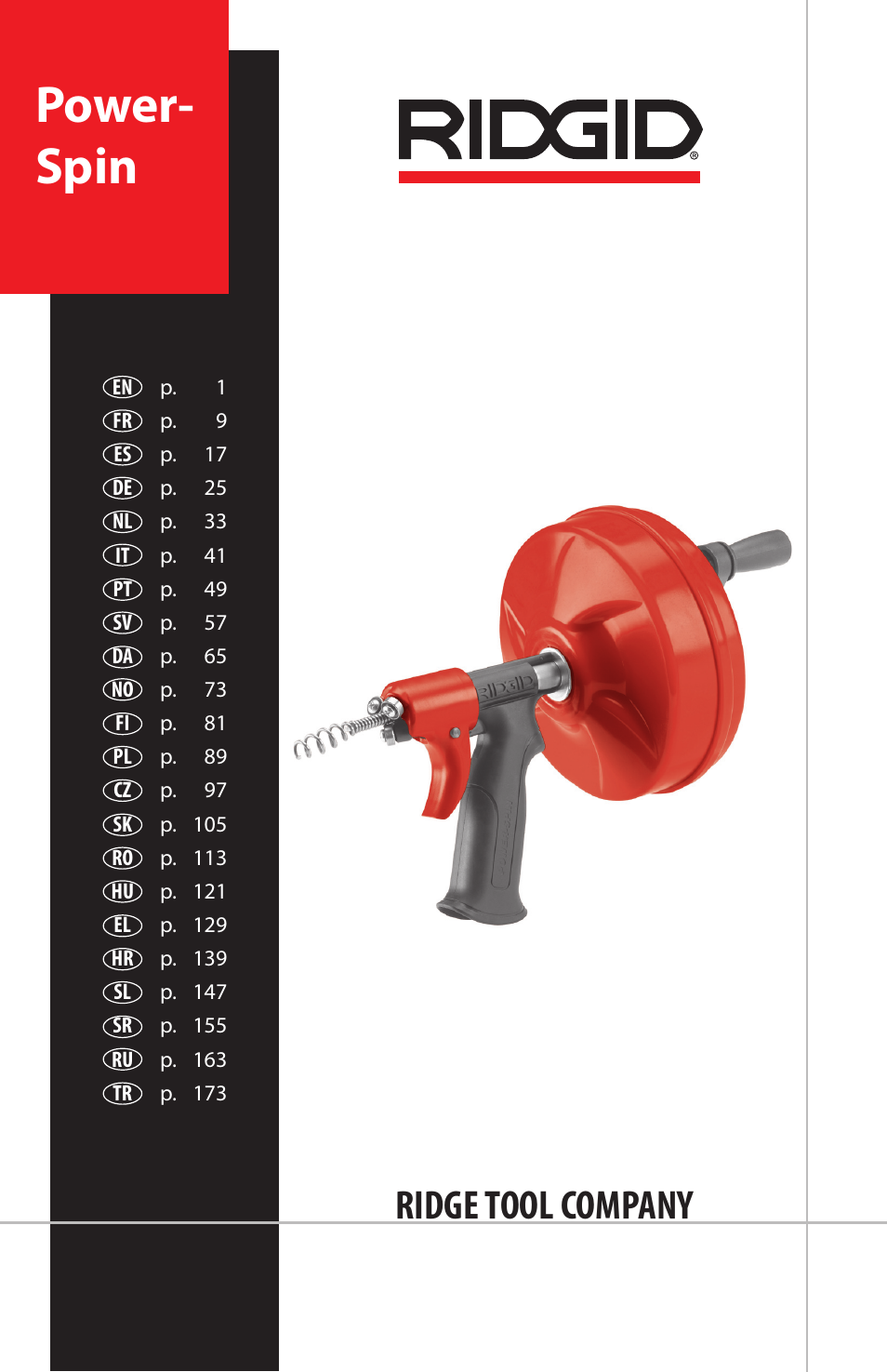 RIDGID Power-Spin User Manual | 186 pages