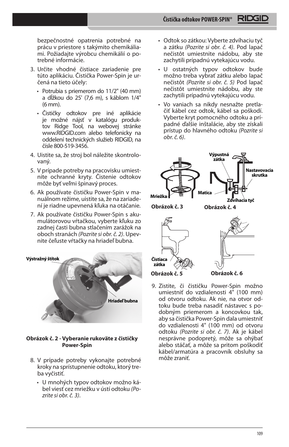 RIDGID Power-Spin User Manual | Page 111 / 186