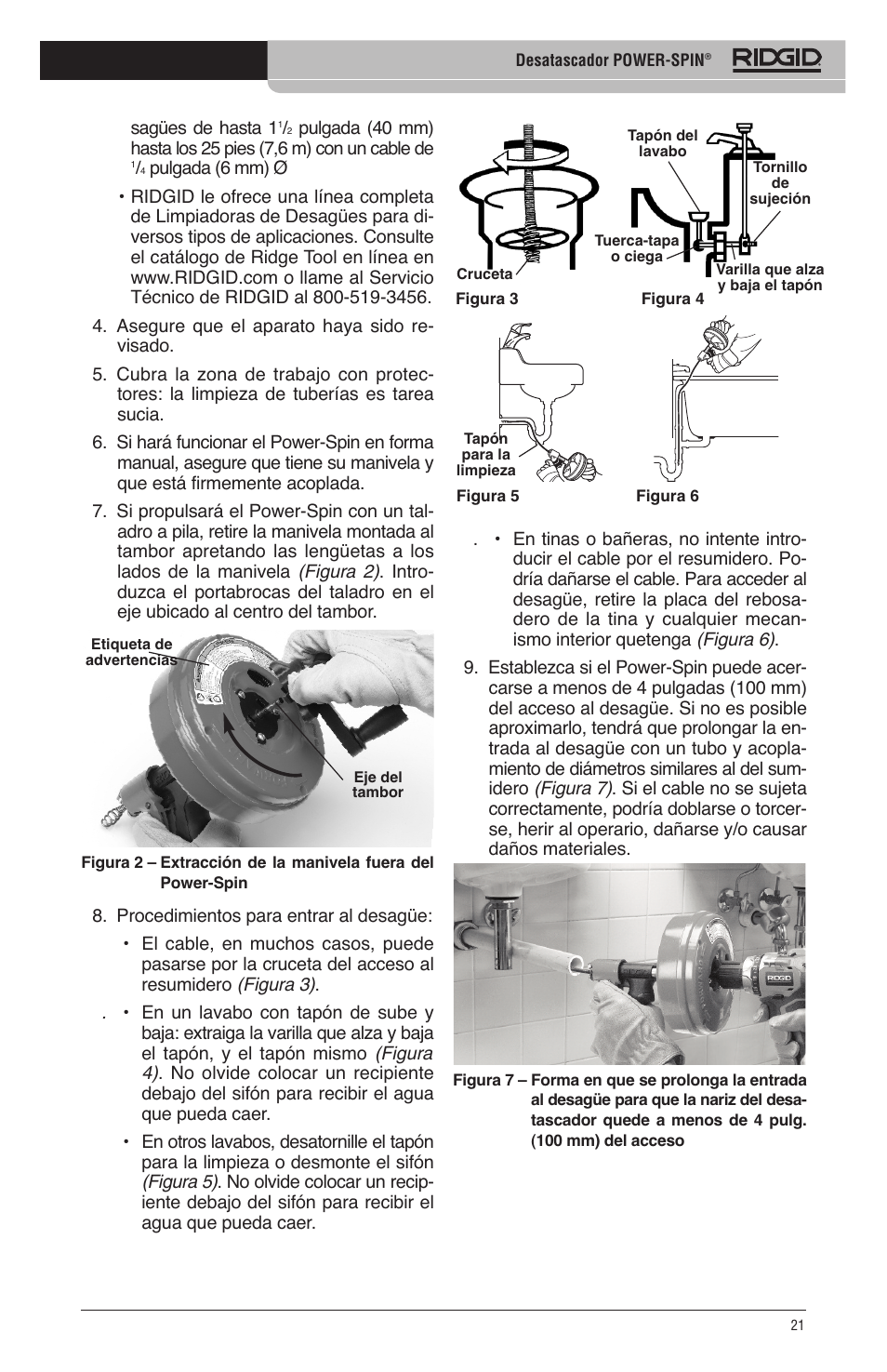 RIDGID Power-Spin User Manual | Page 23 / 186