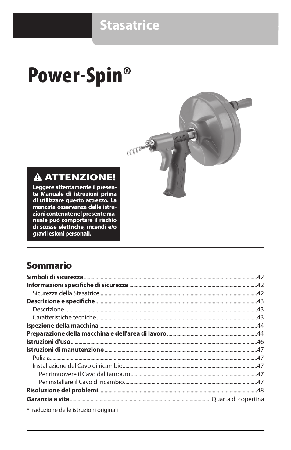 RIDGID Power-Spin User Manual | Page 43 / 186