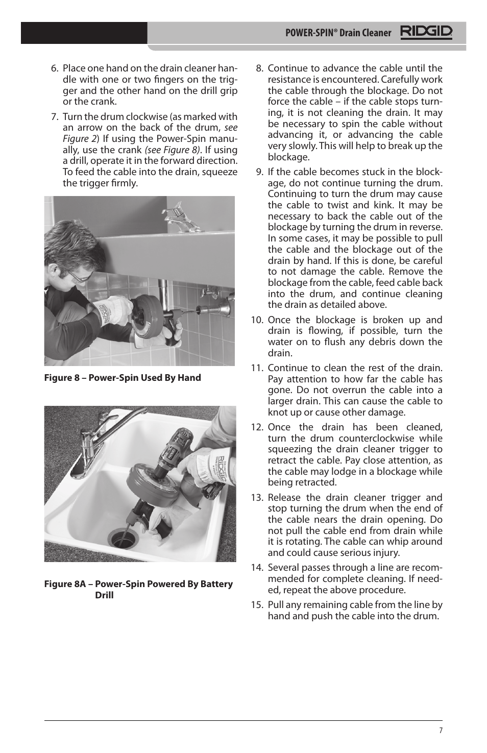 RIDGID Power-Spin User Manual | Page 9 / 186