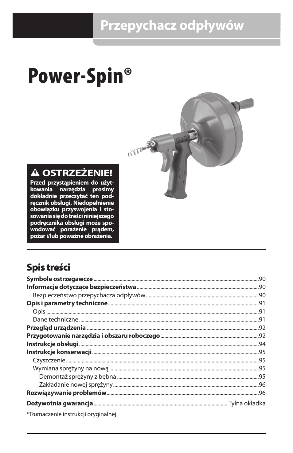 RIDGID Power-Spin User Manual | Page 91 / 186