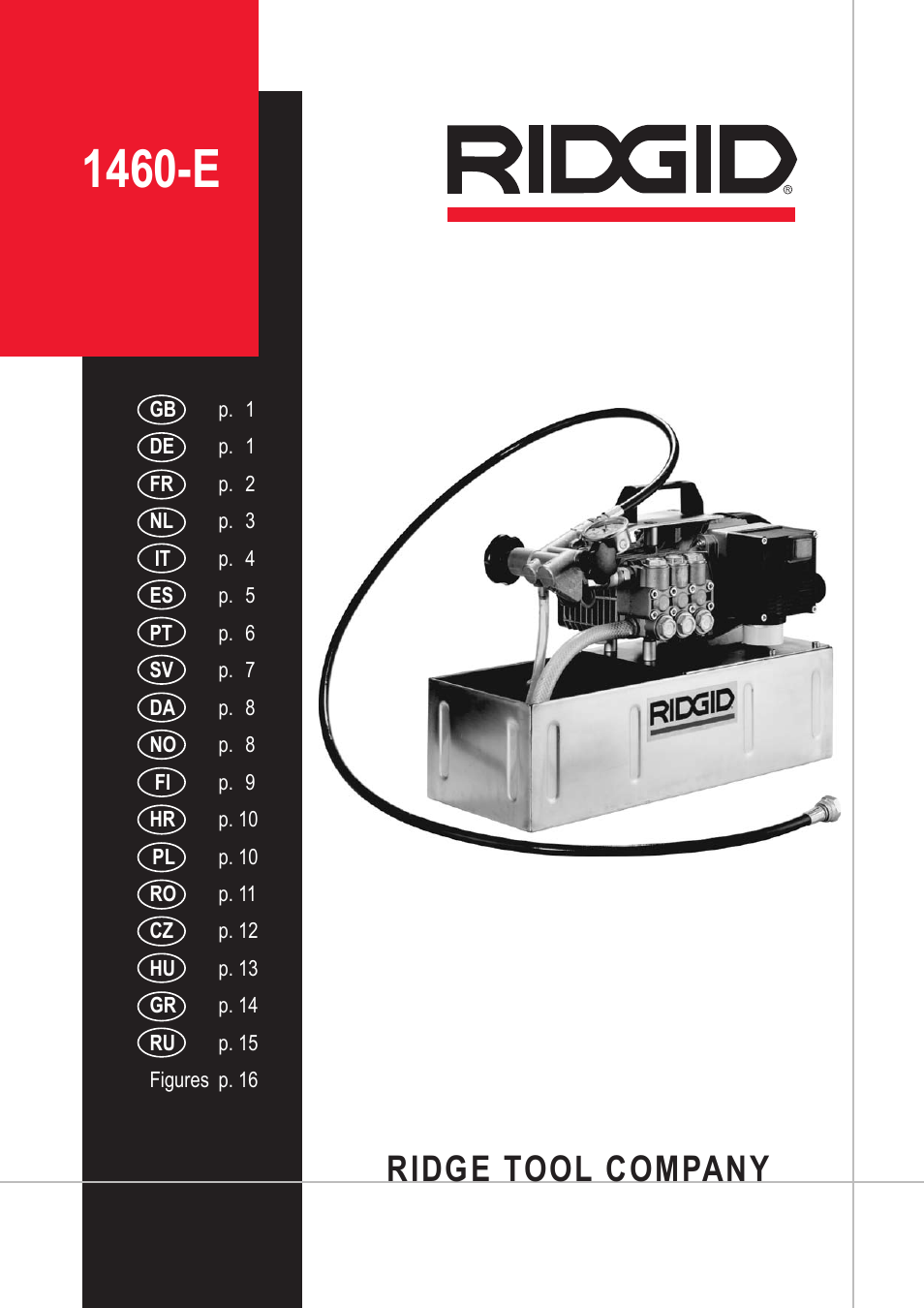 RIDGID 1460-E User Manual | 16 pages