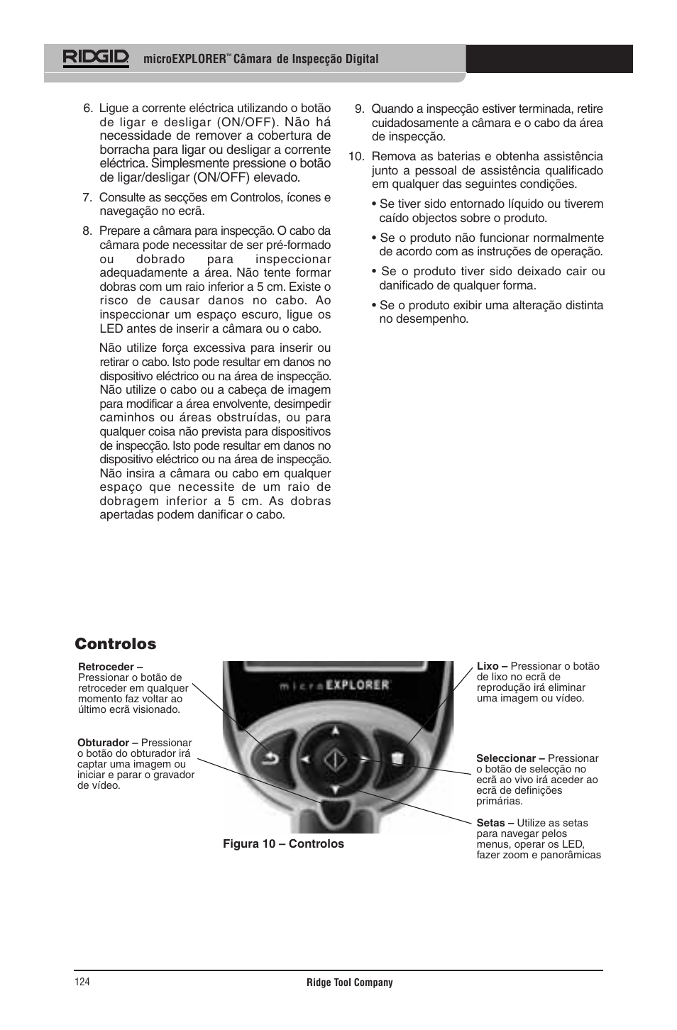 Controlos | RIDGID micro EXPLORER User Manual | Page 121 / 449