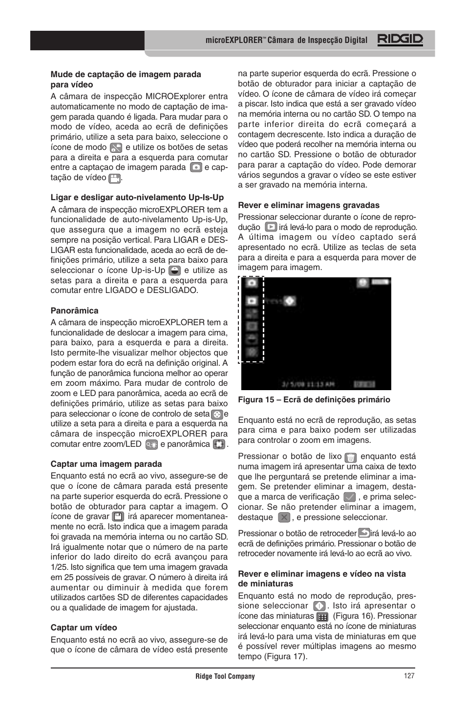 RIDGID micro EXPLORER User Manual | Page 124 / 449